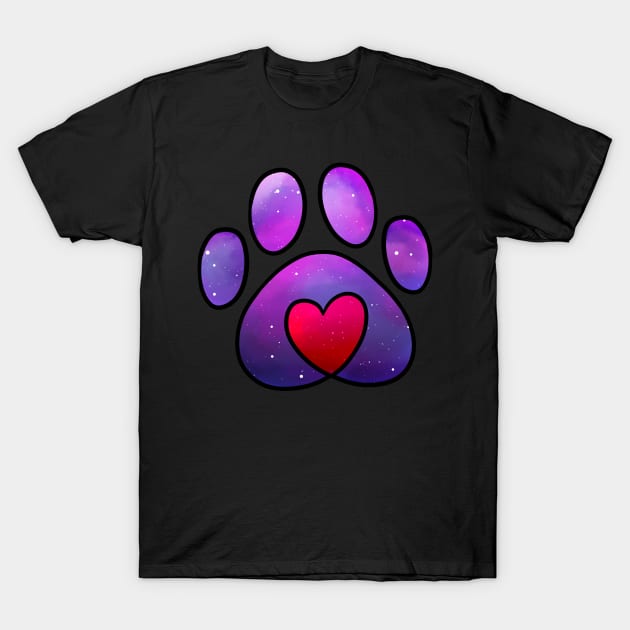 Pet Love Galaxy T-Shirt by Saramation